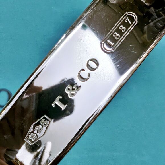 Tiffany & Co. Sterling Silver 1837 Narrow Square Cushion Bangle Bracelet - Picture 3 of 6